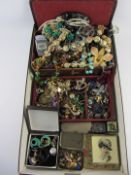 Vintage and later costume jewellery,