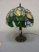 Table lamp with Tiffany style shade H40cm