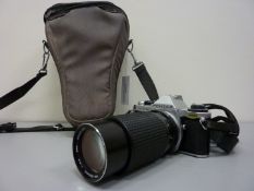 Pentax ME Super camera with RMC Tokina telescopic lens with macro