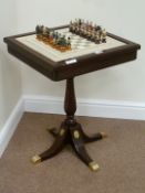 Franklin Mint 'The Raj' chess set and table (height of table 68cm)