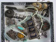 Siam silver bracelets, Chinese silver brooch,