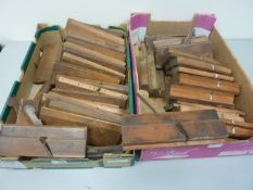 Collection of 36 molding planes in two boxes