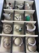 Collection of rings stamped 925,