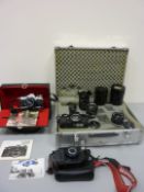 Canon EF, Canon AE-1 and Canon Zoom XL cameras, together with Canon lenses etc