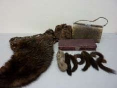 Vintage Clothing - fox fur stole, another fur stole, fur collar,