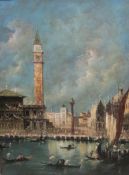 Manner of Francesco Guardi (20th century): St Marks Square, oil on canvas unsigned 40cm x 29cm