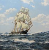 James Joseph Brereton British 1954-): Clipper in Full Sail,