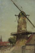 Sir David Murray (Scottish 1849-1933): Windmill by the Canal, oil on canvas signed and dated '94,