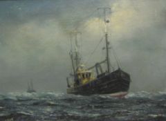 Jack Rigg (British 1927-): "Trawler FR126" at sea, oil on board signed, dated 1970,