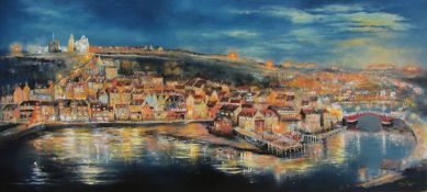 Dean Regan (British late 21st Century): Eventide - Whitby East Cliff,