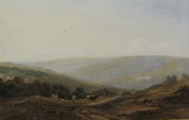 Vivian Rolt (British 1874-1933): 'Westburton Hill Sussex Downs', watercolour signed,