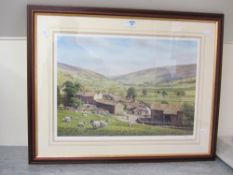 Littondale Yorkshire signed print after  K Melling and The Rotunda Scarborough signed print after