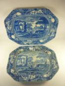 Spode Italian Garden meat plate L44cm and one other L49cm