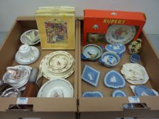 Mabel Lucie Attwell for Shelley trio, other nursery china, Wedgwood Jasperware,  Quimper pottery,