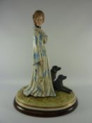 Capodimonte Bruno Merli porcelain figure 'HRH Princess Anne' with certificate H34cm