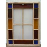 19th century stained glass window panel,