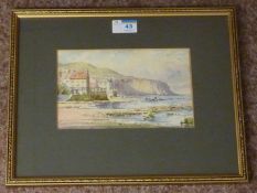 'Robin Hoods Bay' & 'The South Bay Scarborough', pair watercolours signed by Edward H Simpson 12.