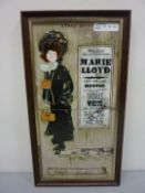 'Chorus Girl' tube lined plaque (framed) 43.