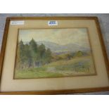 Wooded Landscape, watercolour signed by Albert Stevens 19cm x 27cm