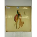 Eskdale Studio platter painted with game L36cm (with stand)