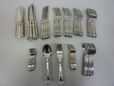Canteen of stainless steel Kings Pattern cutlery - 12 place settings - in one box