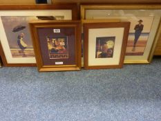 Collection of Jack Vettriano prints in five frames