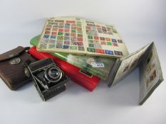 Stamp collection, cigarette cards,