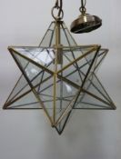 Star pendant centre light fitting H31cm (excluding length of chain)