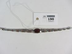 Mackintosh style bracelet set with a hardstone stamped 925