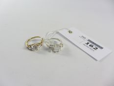 Two stone set dress rings stamped 925