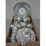 Crown Staffordshire 'Thousand Flowers' tea and dinner service in one box