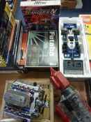 F1 Tyrrell Ford radio control racing car, two radio controllers,