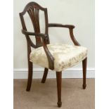 Regency mahogany Hepplewhite chair with upholstered seat