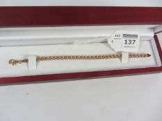 Rose gold-plated bracelet stamped 925