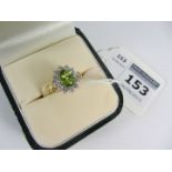 Peridot gold-plated dress ring