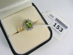 Peridot gold-plated dress ring