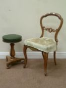 Victorian rosewood piano stool and a Victorian rosewood chair