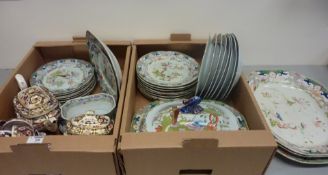 Derby and Royal Crown Derby Imari china and a Victorian Masons Patent Ironstone dinner service