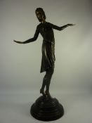 Art Deco style bronze figure of an Egyptian dancer in the manner of D.H. Chiparus H53cm  Condition