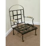 Victorian metamorphic metal bed chair recliner frame