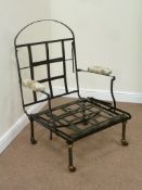 Victorian metamorphic metal bed chair recliner frame