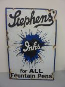 Advertising - original 'Stephens Ink' enamel sign H76.