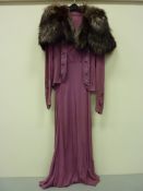 Vintage Clothing - 1930s dress and jacket with beaded decoration,