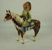 Beswick Indian Chief on skewbald horse