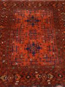 Afghan red ground rug,