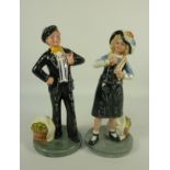 Pair Royal Doulton figures 'Pearly Boy' HN2767 and 'Pearly Girl' HN2769 Condition Report Very good