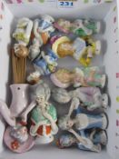 Collection of pin cushion dolls in one box