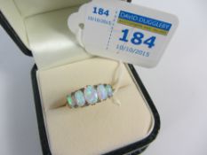 Opal and diamond gold-plated ring