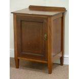 Edwardian inlaid mahogany single door cabinet, W56cm, D44cm,