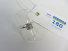 Single stone diamond approx 2 carat white gold ring hallmarked 18ct with International Gem
